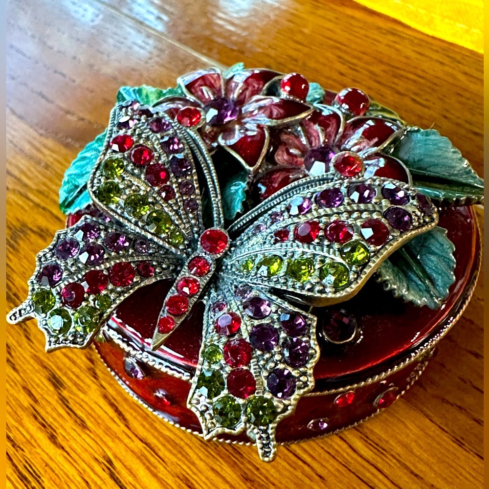Home Folio Accents | Genuine Austrian Crystal Trinket Jewelry Box EUC